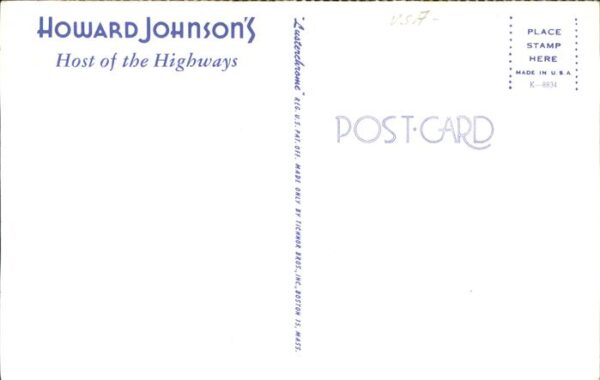 Boston Massachusetts Howard Johnson's Host of the Highways – Bild 2