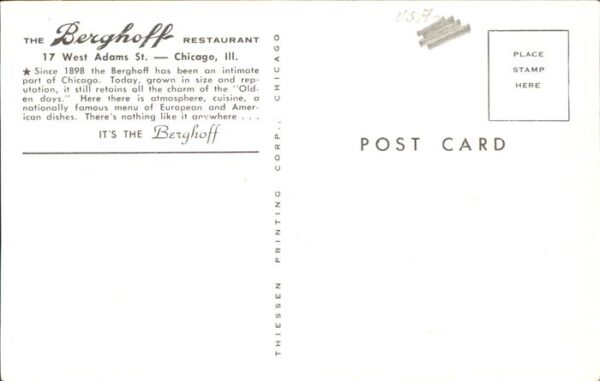 Chicago Illinois Berghoff Restaurant – Bild 2