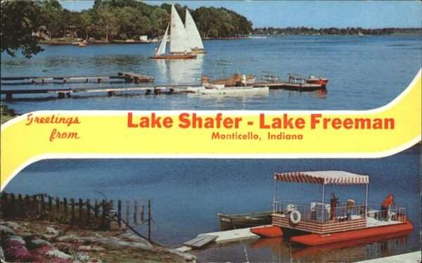 Monticello Indiana Lake Shafer Lake Freeman Segelboot Fähr