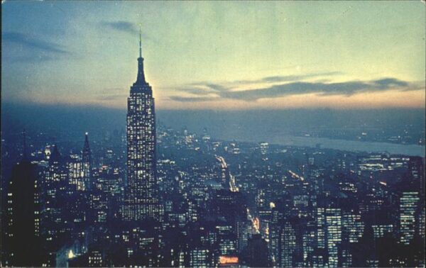 New York City Empire State Building at night Skyscrap