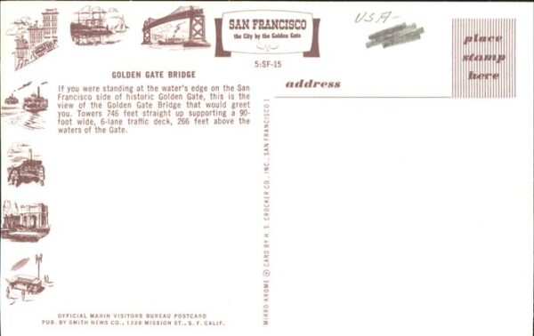 San Francisco California Golden Gate Bridge – Bild 2