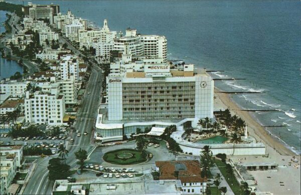 Miami Beach Looking North from Seville Hotel Hotel