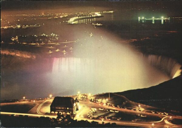 Niagara Falls Ontario Illuminated view Horseshoe Falls taken