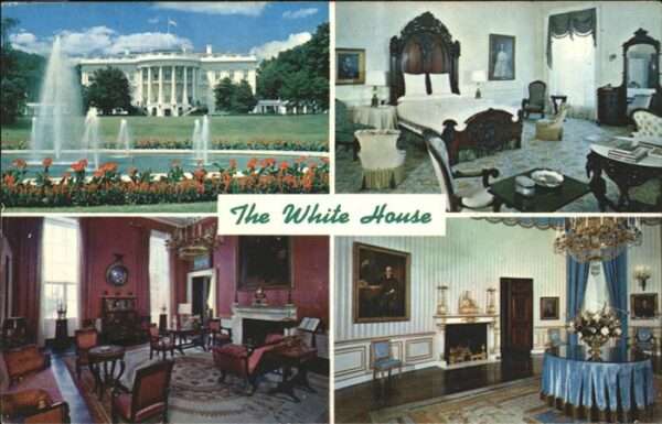 Washington DC The White House Fountain Lincoln's Bedr