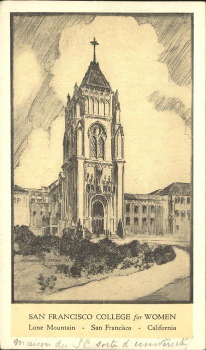 San Francisco California College for Women Lone Mountain Illustr