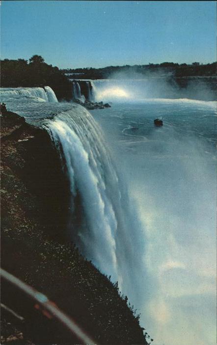 Niagara Falls Ontario American and Horsehoe Falls from Prospe