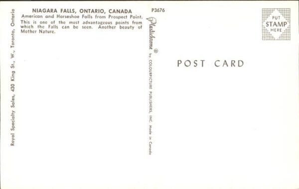 Niagara Falls Ontario American and Horsehoe Falls from Prospe – Bild 2