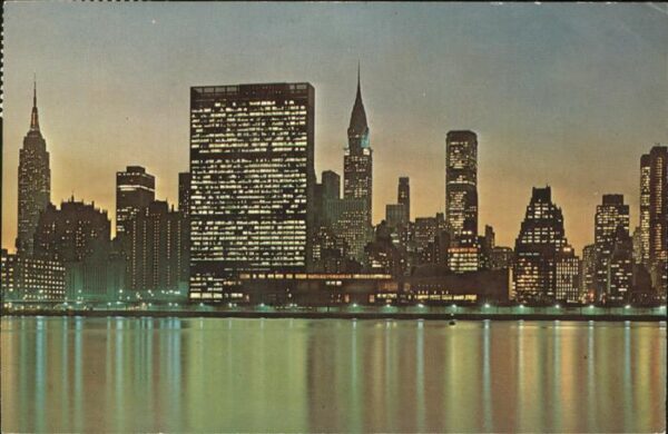 New York City Panoramic view of Skyline at night Empi