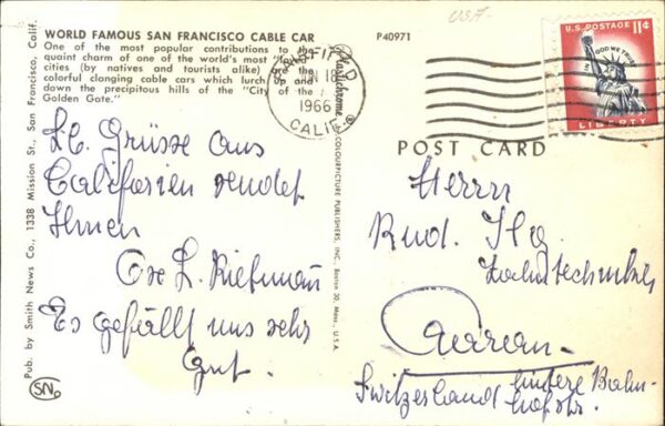 San Francisco California Cable Car Creator Andrew Hallidie – Bild 2