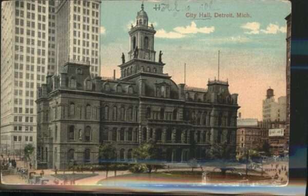 Detroit Michigan City Hall Woodward Avenue