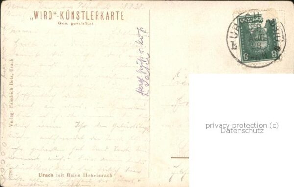 Verlag WIRO Wiedemann Nr. 2789 Urach Ruine Hohenurach – Bild 2