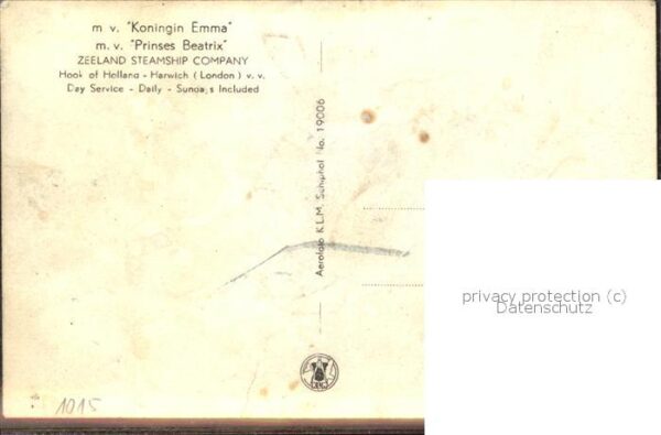 Dampfer Oceanliner M.V. Königin Emma – Bild 2