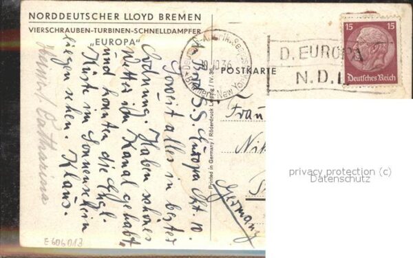 Dampfer Oceanliner EUROPA – Bild 2