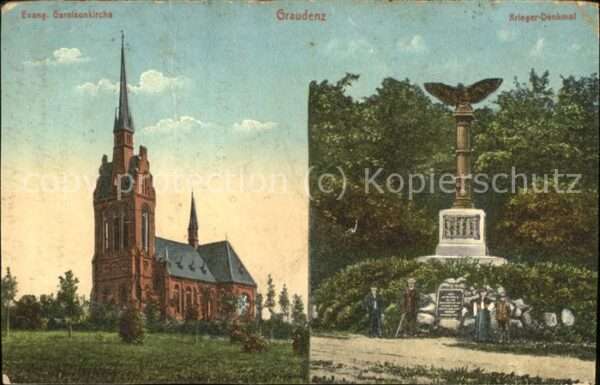 Graudenz Westpreussen Ev Garnisonkirche Kriegerdenkmal Feldpo
