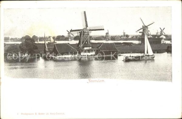 Zaandam Hafenpartie Windmühle