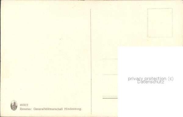 Hindenburg Generalfeldmarschall Künstlerkarte Otto – Bild 2