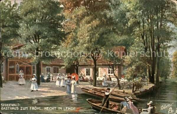 Verlag Tucks Oilette Nr. 705 B Spreewald Gasthaus zum fröhlichen