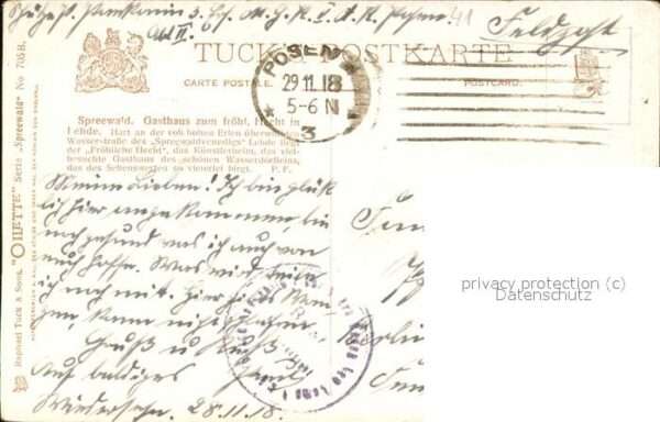 Verlag Tucks Oilette Nr. 705 B Spreewald Gasthaus zum fröhlichen – Bild 2