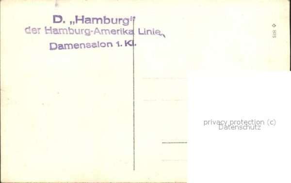 Dampfer Oceanliner Damensalon D. Hamburg – Bild 2
