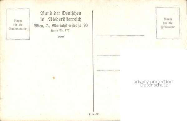 BDD Niederoesterreich Künstlerkarte F. Niessner Friedhof Verl – Bild 2