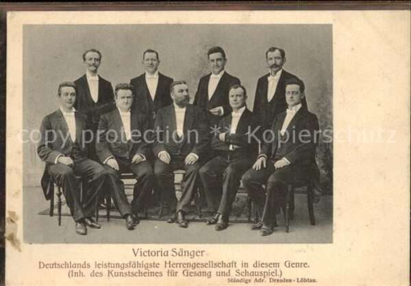 Gesang Musik Victoria Sänger  Herrengesellschaft