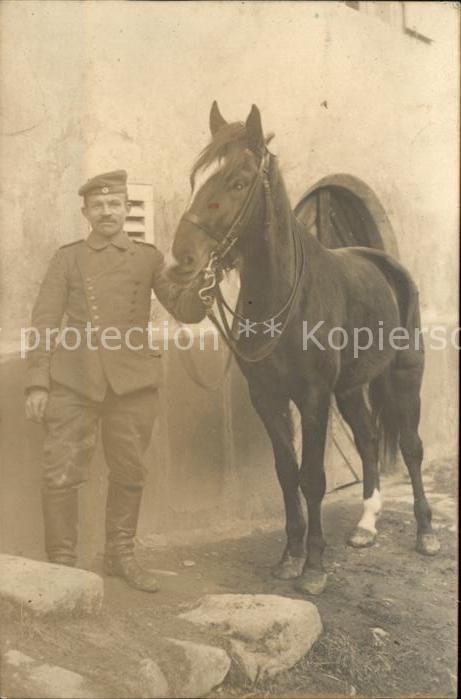 Kavallerie Jaeger zu Pferde WK1 Pferd Soldat