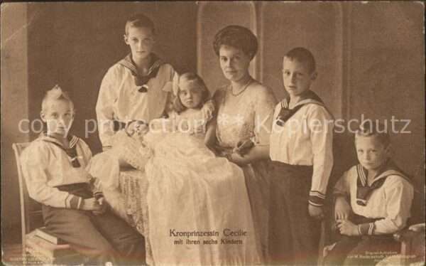 Adel Preussen Kronprinzessin Cecilie mit Kinder