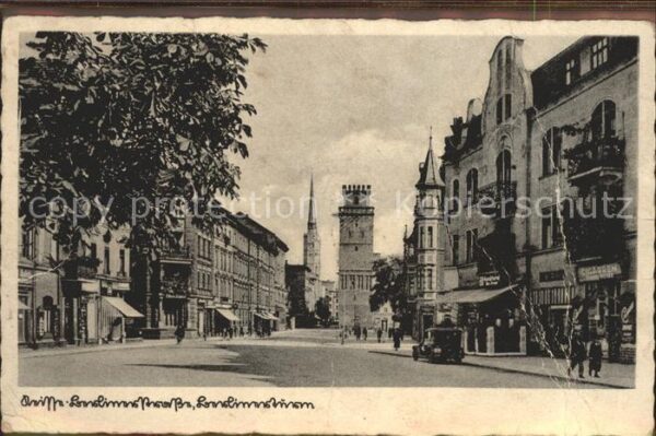 Neisse Oberschlesien Berlinerstrasse Berlinerturm