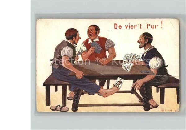 Kartenspiel-Postkarte De viert Pur!