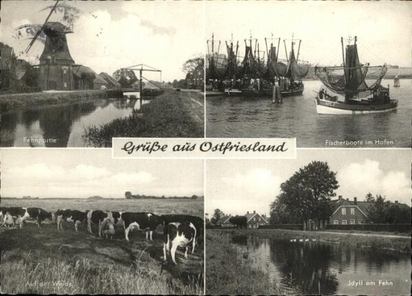 Ostfriesland Hafen Fehn Weide Fehnpartie