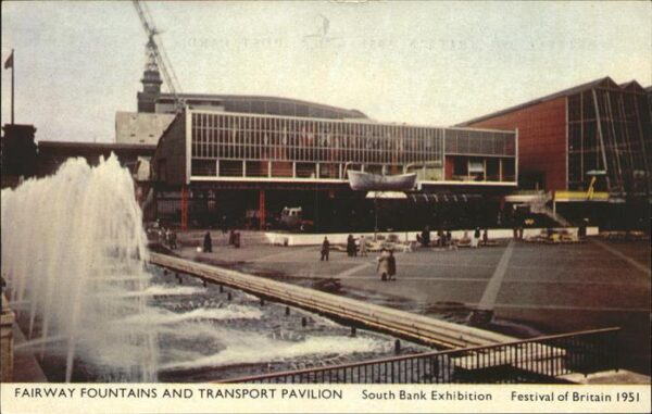 Festival of Britain London 1951 Fairway Fountains transport pavilion