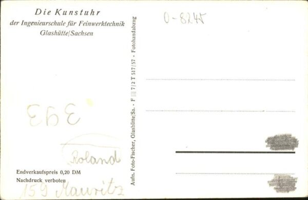Uhren Ingenieurschule Glashütte Sachsen – Bild 2