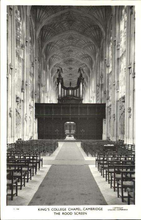 Kirchenorgel Kings College Cambridge Rood Screen