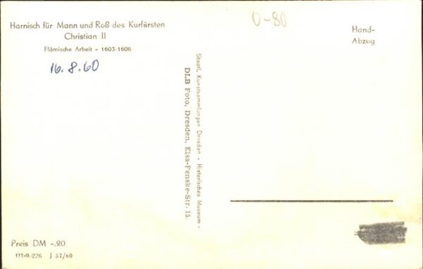 Rittertum Mittelalter Harnisch Ross Kurfürsten Christian II – Bild 2