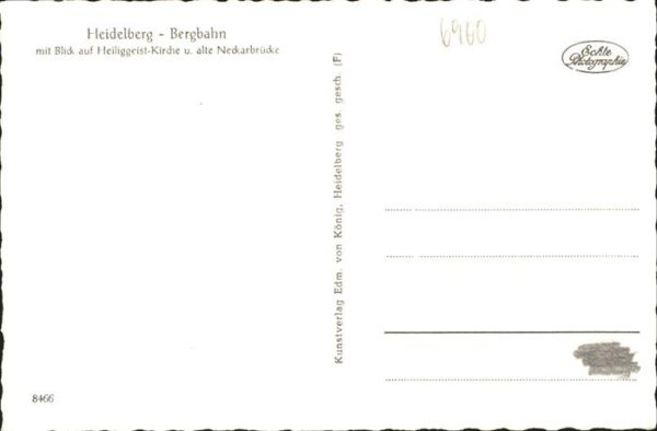 Bergbahn Heidelberg Heiliggeist Kirche Neckarbrü – Bild 2