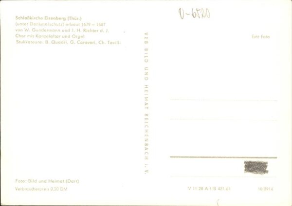 Kirchenorgel Schlosskirche Eisenberg – Bild 2