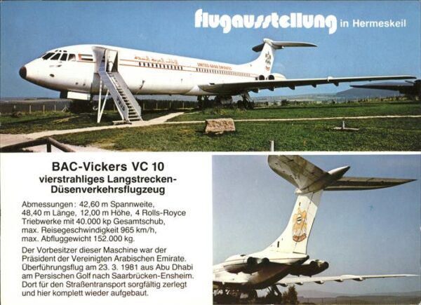 Flugzeuge Zivil BAC Vickers VC 10 Hermeskeil