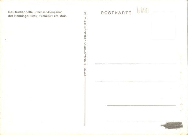 Brauerei Brewery Henninger Bräu Pferdekutsche – Bild 2