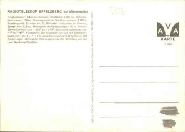 Funk Radioteleskop Effelsberg Münstereifel – Bild 2