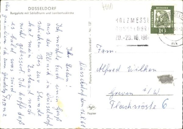 Strassenbahn Düsseldorf Burgplatz Schlossturm Lamber – Bild 2