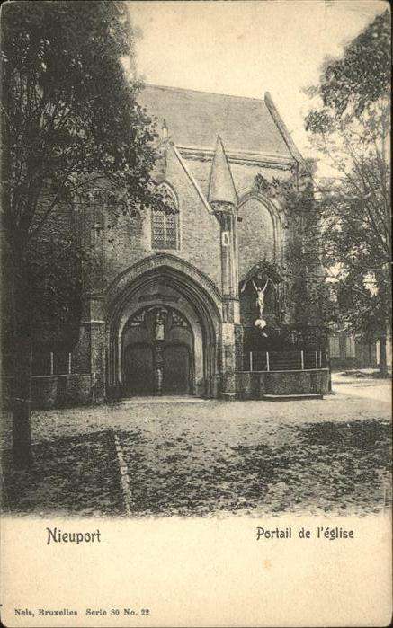 Nieuport-Ville Portail de l eglise Flandre