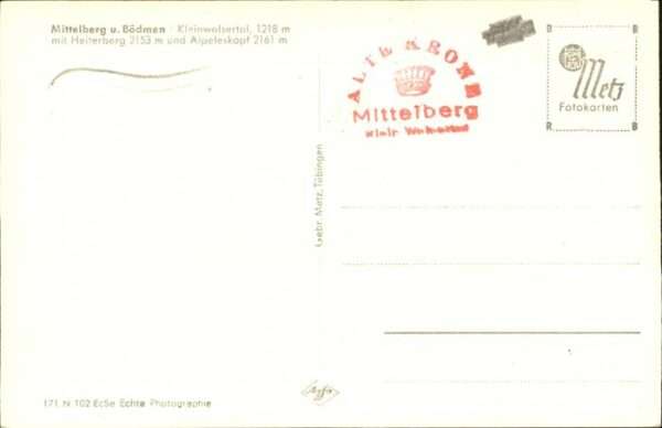 Mittelberg Kleinwalsertal Panorama Mittelberg und Bödmen mit Heit – Bild 2