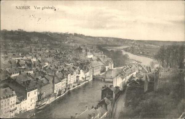 Namur Wallonie Vue generale Sambre Brücke Feldpost
