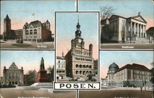 Posen Poznan Königliches Schloss Rathaus Stadttheate