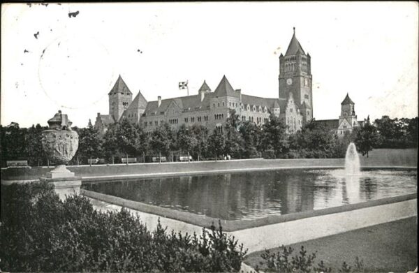 Posen Poznan Königliches Schloss Springbrunnen Feldp