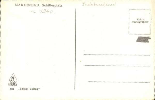 Marienbad Tschechien Boehmen Schillerplatz Hotel Egerländer Brunnen – Bild 2