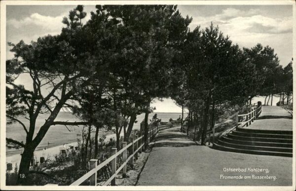 Krynica Morska Ostseebad Ostpreussen Promenade am Russenberg