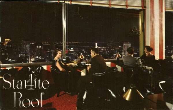 San Francisco California Night view from the Starlite Roof Sir F