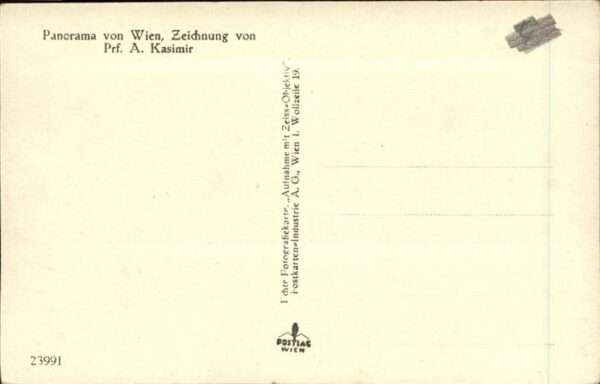 Wien Panorama Zeichnung von Prf. A. Kasimir – Bild 2