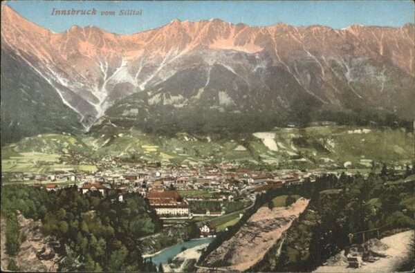 Innsbruck Panorama vom Silltal Karwendelgebirge